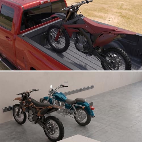 4PCS E-Track Wheel Chock for E-Track System, E-Track Motorcycle Wheel Chock for Dirt Bikes Supports Tires up to 6 inch Wide, E-Track Accessories for Motorcycle, Enclosed Trailer, Garages Trailers