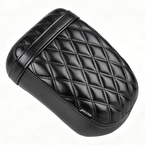 Motorcycle Passenger Comfort Seat Fit for CMX1100 Rebel 1100/DCT/SE 2021-2026, Leather Rear Saddle Back Cushion Pillion Pad, Black Stitching - color: Rear - Black-A