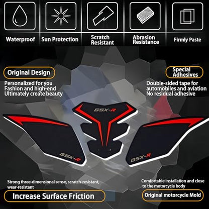 Tank Pad Sticker For GSX250R Thermal Insulation, Damage Prevention, Coating Protection,The Fuel Tank Pad, GSX250R Accessories (Grey B) - color: Grey B