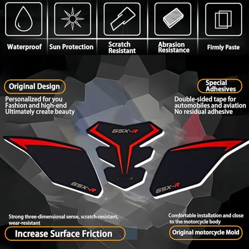 Tank Pad Sticker For GSX250R Thermal Insulation, Damage Prevention, Coating Protection,The Fuel Tank Pad, GSX250R Accessories (Blue B) - color: Blue B