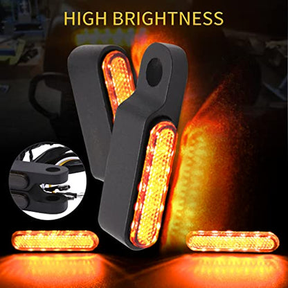 Rich Choices Handlebar LED Turn Signals Mini Motorcycle Blinkers Front Running Light Universal Compatible with Harley Sportster Dyna Honda Shadow Kawasaki Vulcan Yamaha V-Star Road Star - color: Black