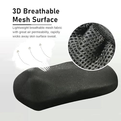 Motorcycle Seat Cover, Spacer Mesh Fabric Ebike Seat Cover, Soft Anti-Slip Cushion Cover, Universal for Dirt Bike,Motorcycle, Scooter (L, Black) - size: L