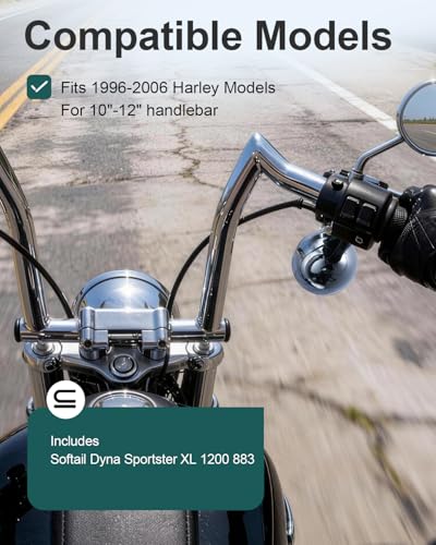 MoKitDora 10"-12" Handlebar Wiring Extension Harness Kit for 1996-2006 Harley Softail Dyna Sportster XL - size: 10"-12"