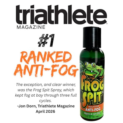 FROG SPIT Anti-Fog Concentrate | 2 oz. Bottle of Anti-Fog Solution | Anti Fog for Glasses, Goggles, Face Masks, Helmet Face Shields - size: 2 Ounce