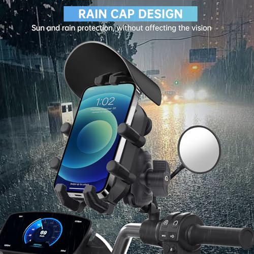Motorcycle Phone Mount Vibration Dampener High Speed Stability 4.7in 7.2in Smartphones Motorcycle Scooter ATV