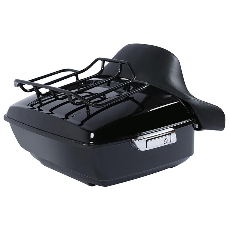 TCMT King Motorcycle Trunk Box Black Luggage Rack Backrest Fit For Harley 2014-2025 Touring CVO Road King Road Glide Street Glide Electra Glide Pack - color: Style C