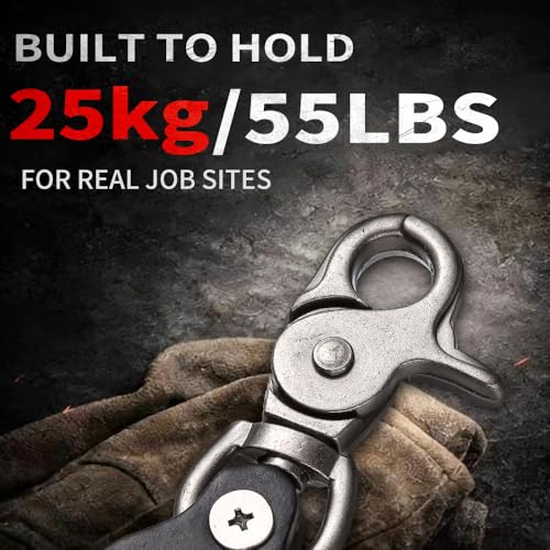 Heavy Duty Glove & Hat Clip with Carabiner, All-Metal Spring Clamp Work Glove Holder for Tool Belt, Harness, Backpack - style: Pirate
