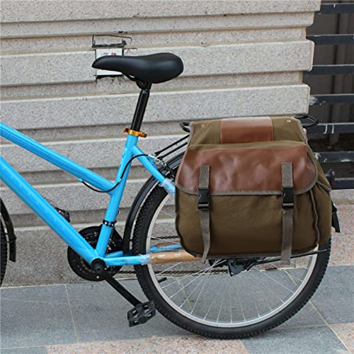 Shkalacar Motorcycle Saddle bags, Waterproof motorcycle saddlebags, Motorcycle Saddlebag Side Tool Bags Cycling Luggage Bag Riding Travel Canvas Waterproof Panniers Box Side Tools Bag Pouch - color: Khaki