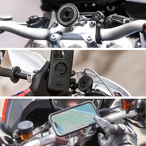 SP CONNECT Moto Bundle II AVM Xtreme | SPC+ |Compatible with iPhone 16 Plus | Phone Mount for Motorcycle | Motorcycle Phone Holder | Handlebars - style: for iPhone 16 Plus