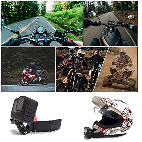 Helmet Chin Mount for GoPro, Adhesive Chin Mount Fit for Full Face Motorcycle Helmet, Immersive POV Recording, Compatible With GoPro Hero 13 12 11 10 9 8 Camera, Helmets Accessories Gear For Man Women