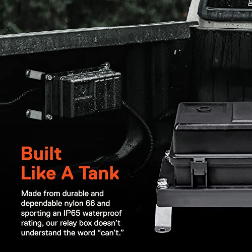 True Mods 12V DC Auto Waterproof Fuse 5-Pin Relay Box Block [6 ATC/ATO Fusible Holder] 6 Bosch Style Universal Relay Block Holder for Automotive Vehicles Cars Marine Boat Offroad Jeep Light Equipment - style: Fuse/Relay Kit