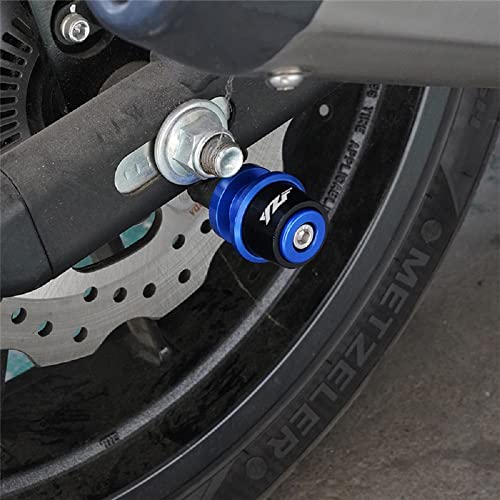 Compatible with R7 YZF R7 2026 R9 YZF R9 YZF R1 R1M R3 R6 S R25 R15 R125 Motorcycle CNC M6 Swingarm Spool Sliders Stand Screws Slider (Blue) - color: Blue