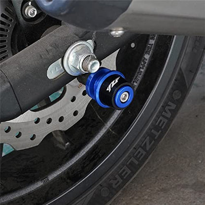 Compatible with R7 YZF R7 2026 R9 YZF R9 YZF R1 R1M R3 R6 S R25 R15 R125 Motorcycle CNC M6 Swingarm Spool Sliders Stand Screws Slider (Blue) - color: Blue