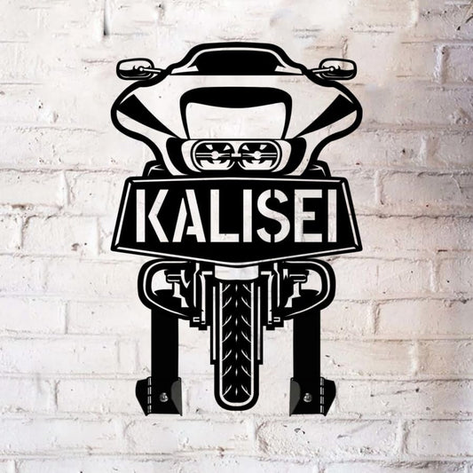 Custom Metal Motorcycle Helmet Rack Wall Hanger Personalized Bike Helmet Holder Wall Art Motorbike Hanging Coats Rider Jacket Holder Motorcycle Lover Gift for Men Clothes Hook Home Decor - color: Helmet Holder-02