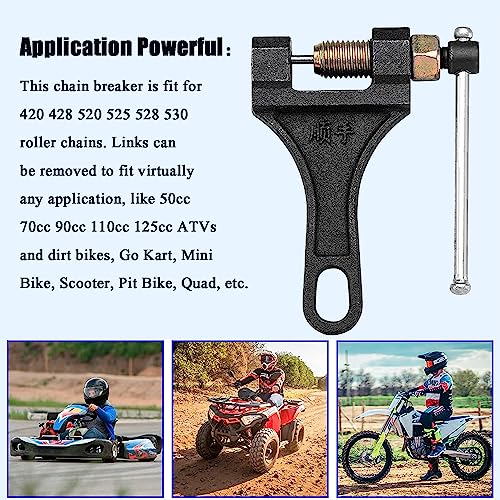 Chain Breaker #420 428 520 525 528 530 for Motorcycle Bicycle Dirt Pit Bike ATV Quad Go Kart Scooter Chain Break