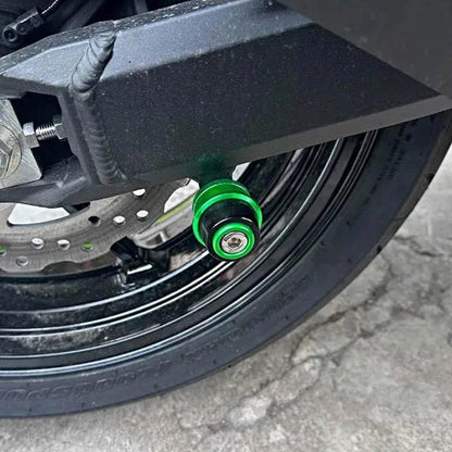 Compatible with Ninja1100SX SE Ninja 1100 SX SE Ninja 1100SX 2025 2026 Motorcycle CNC M8 Swingarm Spools Slider Stand Screws Sliders (Green) - color: Green