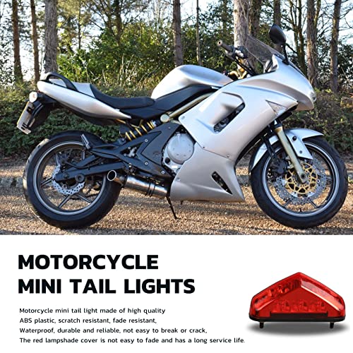 Motorcycle Led Brake Tail light License Plate Light 12V Universal Motorcycle Stop Running Lights for Quad ATV Dirt Bike Custom Chopper Street Bike - color: Red Len#2