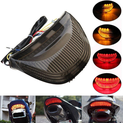 JMTBNO motorcycle Smoked LED Tail Light, 12V Motorcycle Brake Lights with LED Turn Signals Compatible with 2003-2006 Honda CBR600RR, 2004-2007 CBR1000RR - color: Smoke-CBR