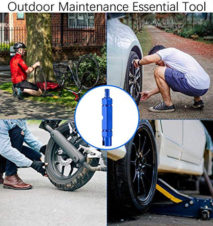 VANICE Valve Core Remover Tool Presta Schrader Tire Valve Repair Tool for Bicycle, Cars, SUV, Bike, Motorcycles Tyre/Blue