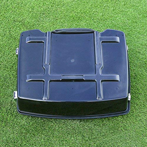 TCT-MOTORPARTS Vivid Black Chopped Trunk & Backrest Fit for Harley 1997-2013 Touring Electra Glide Ultra Limited Street Glide Raod Glide - color: Razor Trunk Set #1
