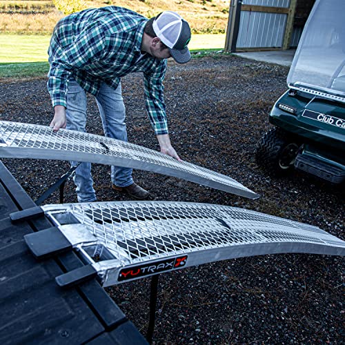 YUTRAX® 83” Extreme Duty Arched Ramps, Aluminum Arch Ramps, 2500 lb. Capacity, Arched Design, Heavy-Duty Capacity, ATV/UTV/Golf Cart/Riding Lawn Mower Loading, Pair - size: 83-Inch, 2500lb. Load Capacity