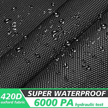XYZCTEM Premium Motorcycle Cover Waterproof All Weather Weatherproof UV Sun Protection Snow Dust Storm High Heat Resistant Durable Lock-Holes & Side Zip & Storage Bag Fits up to 87" Motors