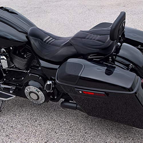 SLMOTO Motorcycle Front Rear Seat for Harley, Detachable Driver & Passenger Seat, Fit For Harley CVO Road King Road Street Electra Glide Ultra Limited 2009-2023 - color: StyleA Black Seat