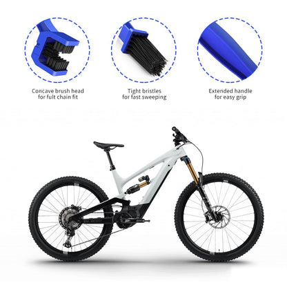2 PCS Bike or Motorcycle Chain Washer,Grunge Brush Chain Degreaser for Bicycle Motorcycle Chain Brush, Universal Bicycle Chain Cleaning Brush Tool for Mountain Bike Heavy Duty Motorcycle ，(Blue，Black) - style: Set of 2
