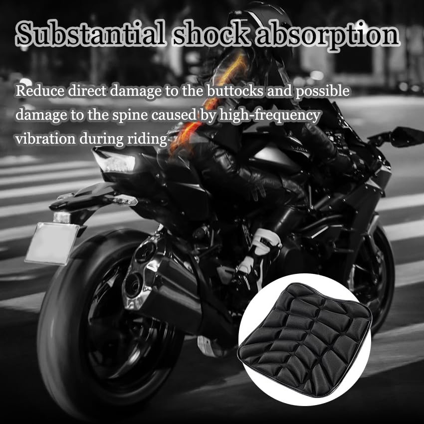 Motorcycle Seat Cushion for Yamaha TTR250/TW 200/TW200/TW200E/TZR 50/TZR Race Replica/TZR50, Gel Comfort Seat Cover with Breathable Pressure Relief Anti-Slip Shock Absorption Saddle Pads