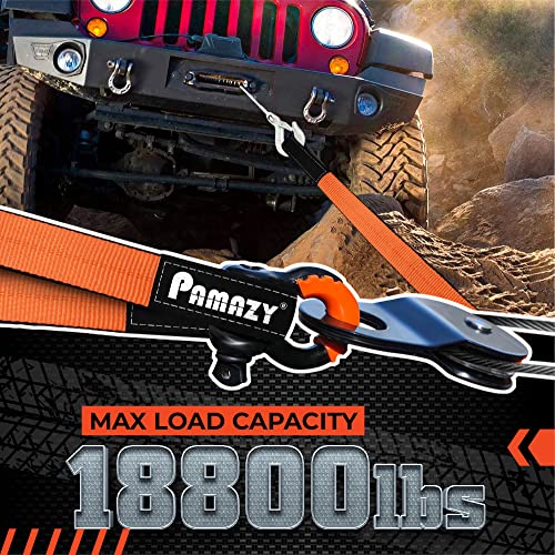 2 Pack 2" x10FT Super Sturdy Lift Sling Strap, 18800 Pound Capacity Heavy Duty Eye-Eye Nylon for Hoist, 2-Ply Twist Polyester Rigging, Tree Saver Recovery Web Sling Winch - size: 2 Pack 2"x10FT
