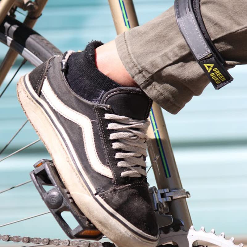 Green Guru Gear Narrow Bike Pant Leg Upcycled Made in USA Ankle Strap , Black | hiking-pants