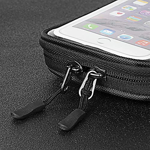 Bike Phone Front Frame Bag Waterproof Bicycle Handlebar Bag with Touch Screen Cell Phone case Holder Cycling storage Pouch for iPhone 16 17 Pro Max Air