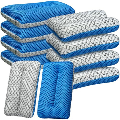 SiliFine Two Sided Bug and Tar Sponge Microfiber Bug Scrubber Car Sponge for Washing Soft Mesh, Scratch Free for Car, Truck, SUV, RV, Boat, and Motorcycle(10 Pcs)
