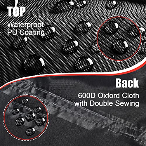 Comnova Motorcycle Cover 81 Inch - 600D Outdoor Moped Cover with Lock Hole Universal Fit, Heavy Duty & Waterproof Motor Cycle Protection for Harley, Honda, Kawasaki, Fit Up to 81" Motorcycles - size: Premium - 81 Inch