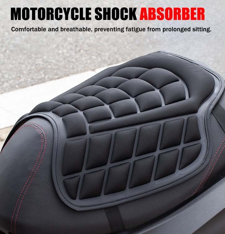 Motorcycle Seat Cushion for Honda GL1800 Gold Wing 2001-2024, Gel Seat Pad with Breathable Cover, Long Distance Riding Comfort Vibration Reduction