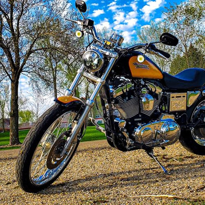 Eagle Lights HALOS 2" LED Turn Signal Kit for Harley-Davidson® Motorcycles – Front & Rear 1157 Run/Brake/Turn with White Halo Running Light, Plug & Play