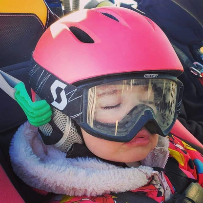 Helmet-Hands/The Safe, Fun, and Easy Way to Help Hold Their Heads up While They nap on Those Long Rides! - color: green