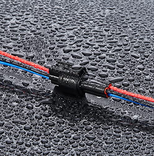 3 Pin Waterproof Connectors,16AWG Waterproof Electrical Car Auto Wire Connector,Male Female Quick Disconnect Wire Connectors for Car Truck Motorcycle Marine Boat(5Pack) - size: 3pin way