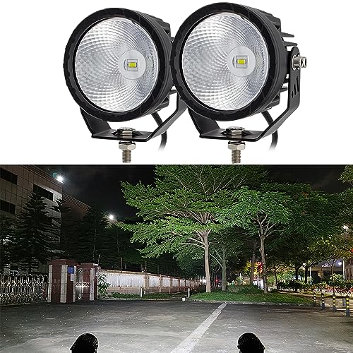 STDYSUN Round LED Offroad Driving Fog Lights Pod Lights 2Pcs 3.5Inch Flood Beam Motorcycle Fog Lights Work Auxiliary Lights Ditch Bumper Lights fit for Car Truck ATV UTV Motorcycle Golf Pick-up,black - size: Round White Flood