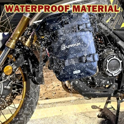 6–8L Waterproof Motorcycle Crash Bar Bag with Shoulder Strap – Bumper Bag Moto Saddle Side Bag Durable PVC Storage for Bumper, Frame & Rear Mounting