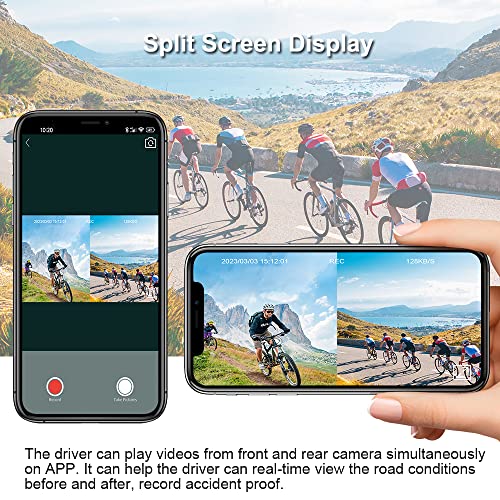 VSYSTO Helmet Cameras for Bike Motorcycle with Remote Control, WiFi 150° Wide Angle HD 1080P Front and Rear Camera Portable Waterproof Action Cam Bicycle Dash Cam, Loop Recording G-sensor(Dual Camera) - style: Dual Camera