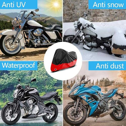 Motorcycle Cover for Honda Metropolitan 2004-2025 Durable Waterproof Motorbike Outdoor Protection All Season Moped Cover Breathable Outdoor Accessories,BlackRed