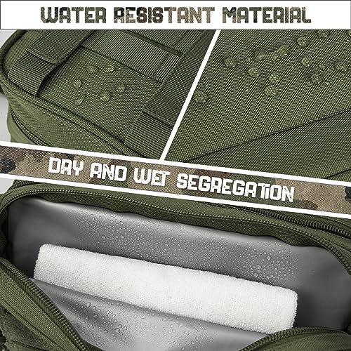 QT&QY Tactical Toiletry Bag For Men Hygiene Bag EDC Military Tool Molle Pouches Small Dopp Kit Mens Shaving Kit Travel shower Bags - color: 1 US Green