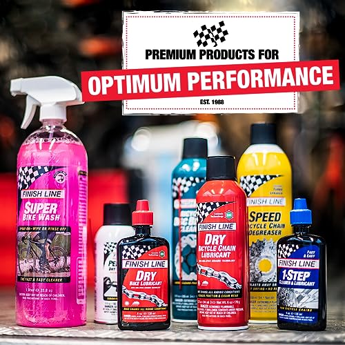 Finish Line Wet Bicycle Chain Lube – Long-Lasting Wet Style Lubricant for Road, Mountain, and Gravel Bikes – Reduces Friction and Repels Water – 8oz Aerosol Spray | bike-oils - size: 8-Ounce