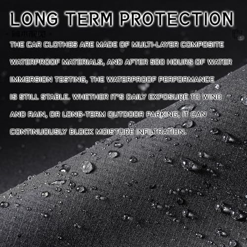 Motorcycle Cover with Lock-Holes, Waterproof Outdoor Motorbike Cover with Storage Bag, All Season Full Coverage Protection Scooter Covers for 96" Harley Davidson and Most Motorcycles