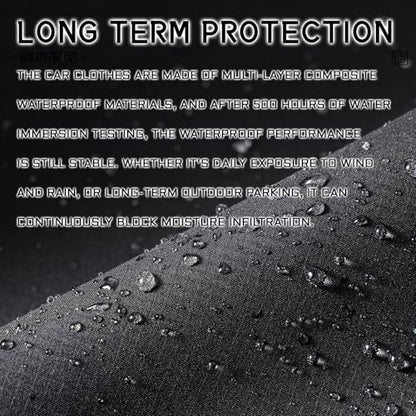 Motorcycle Cover with Lock-Holes, Waterproof Outdoor Motorbike Cover with Storage Bag, All Season Full Coverage Protection Scooter Covers for 96" Harley Davidson and Most Motorcycles