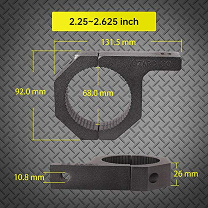Roll Bar Clamps - 4Pack,Horizontal Roll cage Clamp 2.25in 2.375in 2.5in 2.625 inch,Bumper Mount Bracket Bull Bar Clamp for LED Light Bar,Cube Lights,ATVs Whips (2.25~2.625" Clamps) - size: 2.25~2.625" Clamps