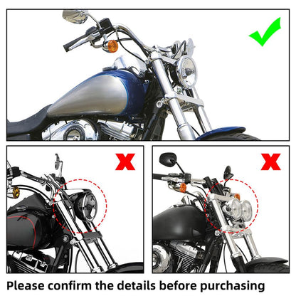 Green-L Front Fairing with 15" Windshield Windscreen and Headlight Extension Block Fit for Harley Dyna FXDB FXDF FXDL 2006-2017 T-Sport 2000-2003 - color: Set C