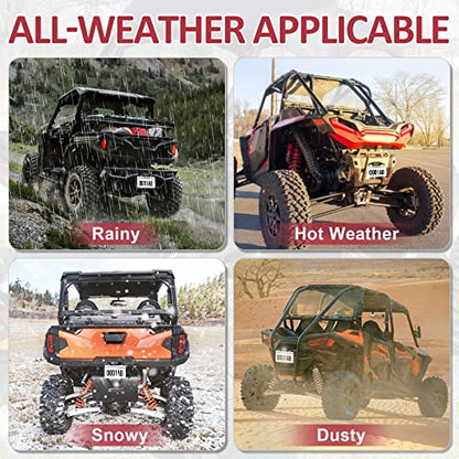 Starknightmt UTV License Plate Holder with Light, Universal Lighted License Plate Mount Bracket Compatible with Polaris Ranger RZR Can Am X3 Defender Cfmoto Zforce Uforce