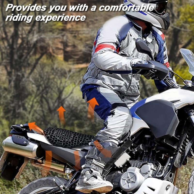 Motorcycle Seat Cushion for Honda Fury 2010-2024, Breathable and Shock Absorption Seat Pad, 3D Honeycomb Gel Structure Comfortable for Motorbike Long Rides